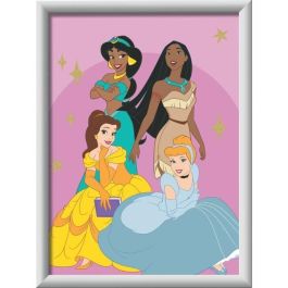 Ravensburger 23929 - Kit de pintura por números Princesas Disney, actividad relajante y creativa para edad 7+, formato 18x24cm
