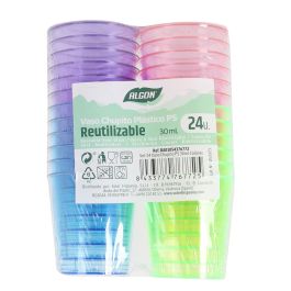 Set de 24 vasos chupito Algon 30 ml colores (24 Unidades) Set de 24 vasos chupito Algon 30 ml colores (24 Unidades)