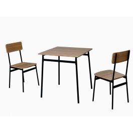Giftdecor Set de Mesa Cuadrada 70x70 cm y 2 Sillas con Patas Negras de Madera y Metal Giftdecor Set de Mesa Cuadrada 70x70 cm y 2 Sillas con Patas Negras de Madera y Metal Precio: 103.351545. SKU: B16FNNTPXP