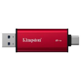 Kingston 2TB SSD Portable Dual USB-A/C Hasta 1050MB/s USB 3.2 Gen 2 Negro Rojo