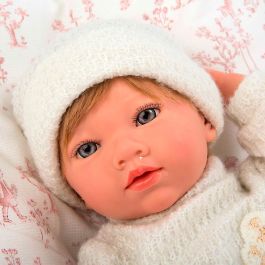 Muñecas Arias 98188 Muñeca Reborn 40cm Julia con Cojín, Chupete y Accesorios, Cuerpo de Vinyl Suave y Realista