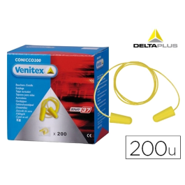 Deltaplus Protector Auditivo Cónico con Cordón Caja 200 Pares EN 352-2 SNR 36 DB Precio: 107.58999955. SKU: B12T4W9ZKM