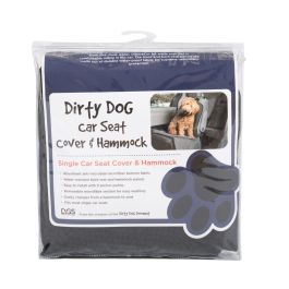 Dog Gone Smart Funda Protectora de Asiento Individual para Coche de Perros, Microfibra Absorbente Anti-suciedad y Pelos, Negro 112x89 cm