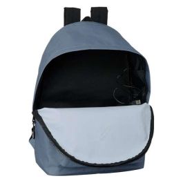 Safta Mochila Doble Portátil 15,6"+USB Munich Básicos Gris 31x44x18 cm