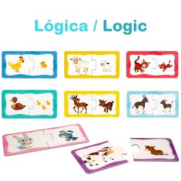 Lisciani Giochi CAROTINA BABY Juego 4 en 1: Truco, Lógica, Memo y Puzzle, 25 piezas para niños y niñas a partir de 12 meses