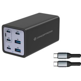Conceptronic OZUL06BE Cargador GaN 200W, 6 Puertos (4 USB-C PD 3.1, 2 USB-A QC 3.0), Compatible con Dispositivos Múltiples Precio: 124.50000002. SKU: B1E9DA8XXY