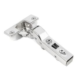 ALK 35 Clip Cam 110º Codo Recto Pistón Inox Níquel - Bisagra con Cierre Amortiguado para Puertas de Muebles
