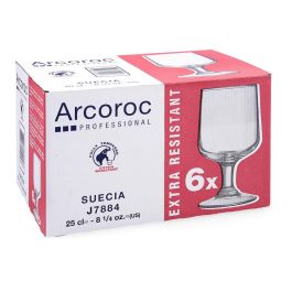 Caja 6 Copas Agua Vidrio Tensionado Suecia Arcoroc 25 cL Caja 6 Copas Agua Vidrio Tensionado Suecia Arcoroc 25 cL