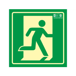 Syssa Señal de Salida de Emergencia Derecha PVC Fotoluminiscente 224x224 mm Precio: 3.50000002. SKU: B12ZQPALAC