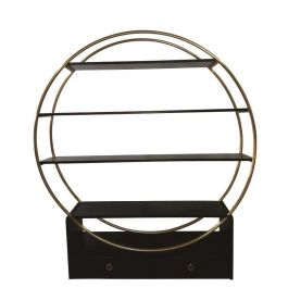 DKD Home Decor Estantería Oriental con 4 Estantes y 2 Cajones, Madera de Álamo y Metal Blanco Dorado, 160x180x35 cm Precio: 651.61525. SKU: S3033017