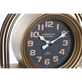 DKD Home Decor Reloj Sobremesa Tradicional Dorado Negro Hierro Cristal 25 x 31 x 8 cm