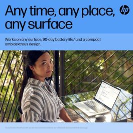 HP Ratón Inalámbrico Recargable y Silencioso 710 – Diseño Ambidextro Compacto, Conectividad Multi-OS, hasta 90 días de Batería