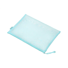 Liderpapel Bolsa Zipper Bag Poliéster Transpirable Multiusos Din A5 Azul Pastel