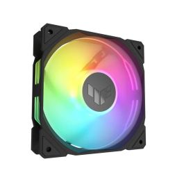 Asus TR120 ARGB Ventilador Chasis 120mm Alta Presión Estática y Flujo Aire, Iluminación Personalizable, Grosor 28mm, PWM