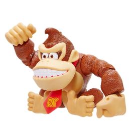 Jakks Pacific 76198-4L Figura Donkey Kong Deluxe Super Mario 15 cm 10 puntos articulación oficial Nintendo +3 años