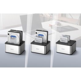 Digitus Docking USB para 2x 2.5"/3.5" SATA HDD/SSD - Plata