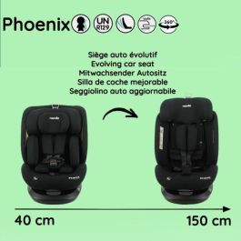 Nania NAN3760425910250 Silla de coche Isofix I-Size Giratoria Reclinable Grupo 0/1/2/3 con Reductora Negra