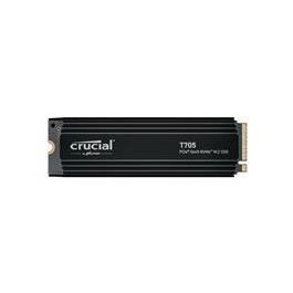 SSD interno para juegos con disipador de calor premium - CRUCIAL - T705 SSD 1TB PCIe Gen5 NVMe M.2 (2024) - CT1000T705SSD5