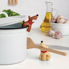 OTOTO OT931 Porta Cucharas y Guarda Tapas Buddy Sandstone de Silicona Multicolor Fácil de Limpiar y Apto para Lavavajillas