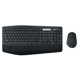 Logitech MK850 Teclado y Ratón Inalámbrico Performance Combo, Confort Ergonómico con Reposamuñecas Acolchado, Multipareja 3 Dispositivos