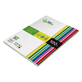 Liderpapel Papel Color A4 80gr Paquete de 100 Hojas (25 Colores Surtidos)