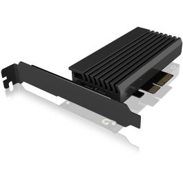 ICY BOX IB-PCI214M2-HSL Tarjeta PCI Express (x4) a 1x M.2 NVMe 2280/2260/2242 con disipador de calor PCIe 4.0 Negro