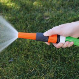 Edm Lanza de Riego Regulable Salida Regulable + Conexión Rápida Gris/Naranja 14cm