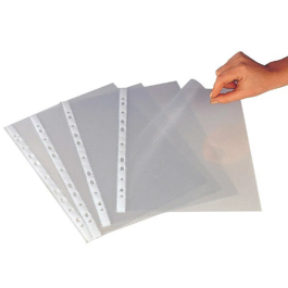 Q-connect Funda Multitaladro Cristal Folio 120 micras (Bolsa 10 Unidades)