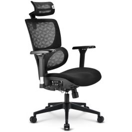 Sharkoon C40 Silla de Oficina Negra con Asiento Acolchado y Respaldo de Malla Ajustable