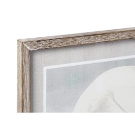 DKD Home Decor Cuadro Oriental Multicolor 60x60 cm con Garza, de Cristal y Mdf (4 Unidades)