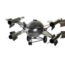 DKD Home Decor Reloj Sobremesa Loft Nave Dorado Plateado Hierro 2 Unidades 28 x 19.5 x 38.5 cm