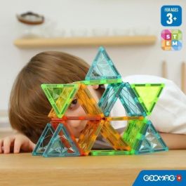 Fichas magnéticas - GEOMAG - Fichas Gemas Vehículos - 24 piezas - Efecto cristal - A partir de 3 años