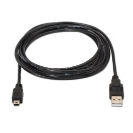 AISENS - CABLE USB 2.0, TIPO A/M-MINI B/M, NEGRO, 3.0M
