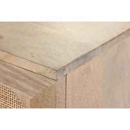 DKD Home Decor Buffet Balines 40 x 76 x 150 cm Mango Ratán Natural Hecho a Mano 4 Puertas
