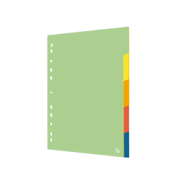 Liderpapel Juego 5 Separadores A4 Multitaladro Polipropileno 500 Micras