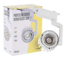 BX3 LIGHT Foco de Carril LED 30W 2.210Lm 4.200K Faith Monofásico 40.000H BX3-FC-D-30-W