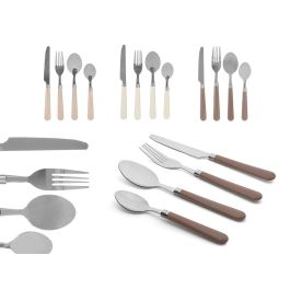 Kinvara Set de 4 Cubiertos Surtidos de Acero y Plástico Colores Tierra: Crema y Gris 20 cm (12 Unidades) Precio: 22.49999961. SKU: B12BLRL8F8