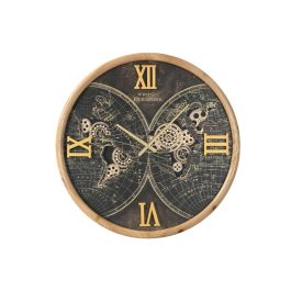 Reloj Pared Vintage DKD Home Decor Negro Dorado 8.5 x 62 x 62 cm