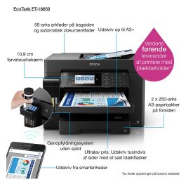 Epson ET-16650 Multifunción A3 EcoTank Inyección de Tinta Color Impresión Copia Escaneo Fax