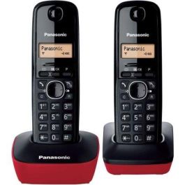Panasonic KX-TG1612SPR Teléfono Inalámbrico Pack DUO Negro y Rojo con LCD Iluminada, Agenda 50 Contactos e Identificador de Llamadas. Panasonic KX-TG1612SPR Teléfono Inalámbrico Pack DUO Negro y Rojo con LCD Iluminada, Agenda 50 Contactos e Identificador de Llamadas.