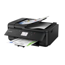 Canon TR7650 Impresora Multifunción 4 en 1 Inyección Color Wi-Fi ADF Dúplex Fax 5 Tintas Pantalla Táctil Oficina Hogar