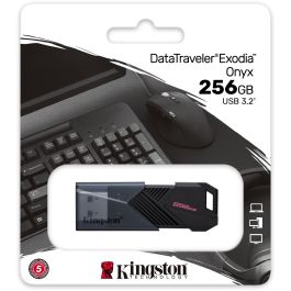 Kingston DataTraveler Exodia Onyx USB 3.2 Gen 1 256GB Negro con Tapa para Windows, macOS y Linux