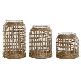 Jarrón Home ESPRIT Natural Cristal 16,5 x 16,5 x 27 cm (3 Piezas) Precio: 33.4999995. SKU: B1FX2Y3GEV