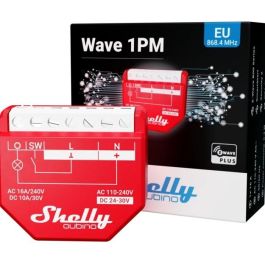 Shelly Wave 1PM Interruptor inteligente 16A 1 Canal Z-Wave para Empotrar con Medición de Energía 110-240V