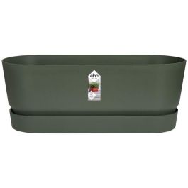 Elho ELH8711904358389 Plantera Ovalada Greenville de Plástico Ø50 Verde Hoja