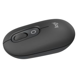 Logitech Ratón Inalámbrico Pop Mouse Grafito, Precisión Óptica, Bluetooth 5.1, Personalizable con Logi Options+, 4 Botones, Larga Duración Pila AA