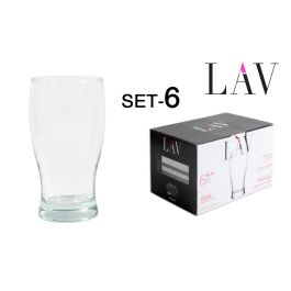 Lav Set 6 Vasos Cerveza Belek 580cc (8.5x8.5x16 cm) (4 Cajas) Precio: 35.89999941. SKU: B16KG5AK42