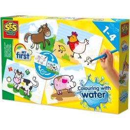 SES Creative 14455 - Kit de Colorear Mágico con Agua Reutilizable - Animales de Granja. Incluye Pincel Precio: 23.50000048. SKU: B1DEG9QCK4