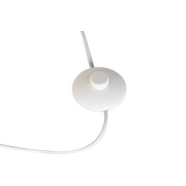 DKD Home Decor Lámpara de Pie Colonial Palmeras Verde Blanco 40x129x40cm Poliéster Metal E27, Desmontable, 50W