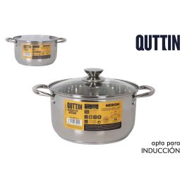 Cacerola New Neron 24 cm (6L) Acero Inoxidable con Tapa - Inde (4 Unidades)